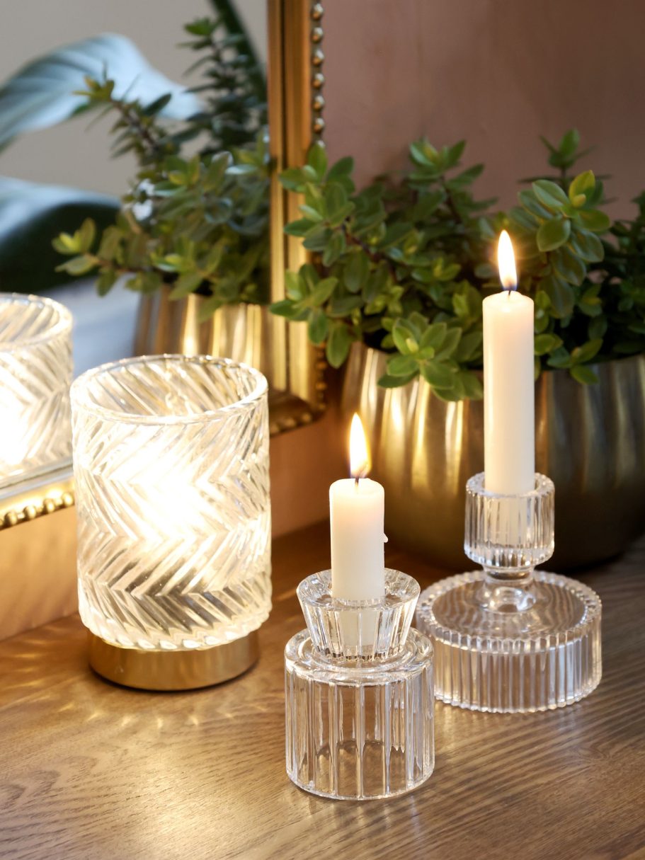 Glas-Kerzenhalter im Skandi-Look
